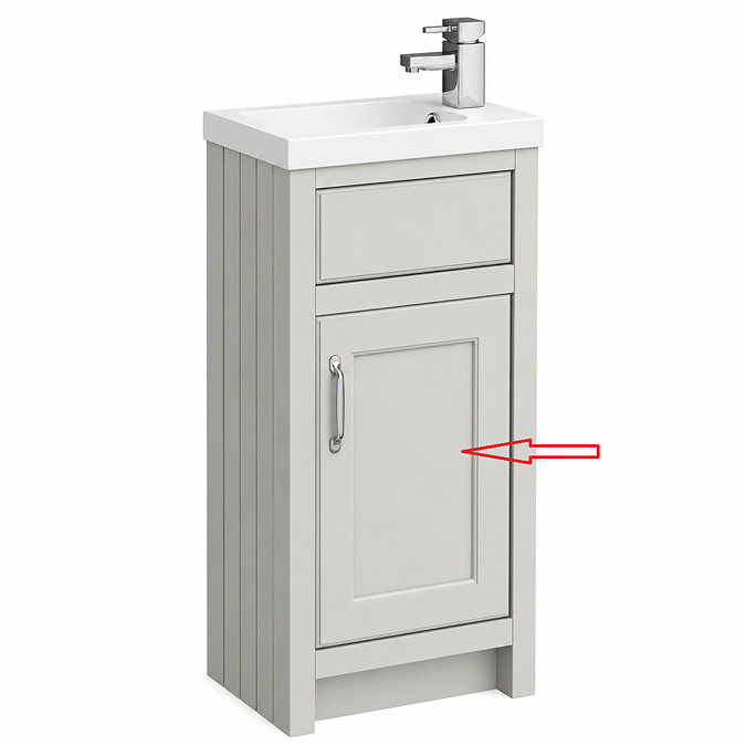 Door for Chatsworth Traditional Grey 400mm Small Vanity Unit