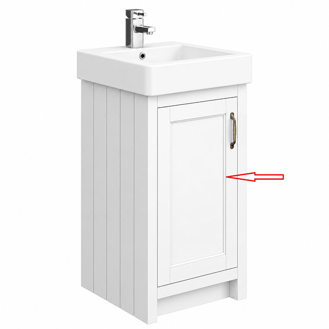 Door for Chatsworth Traditional White Vanity Unit 425mm