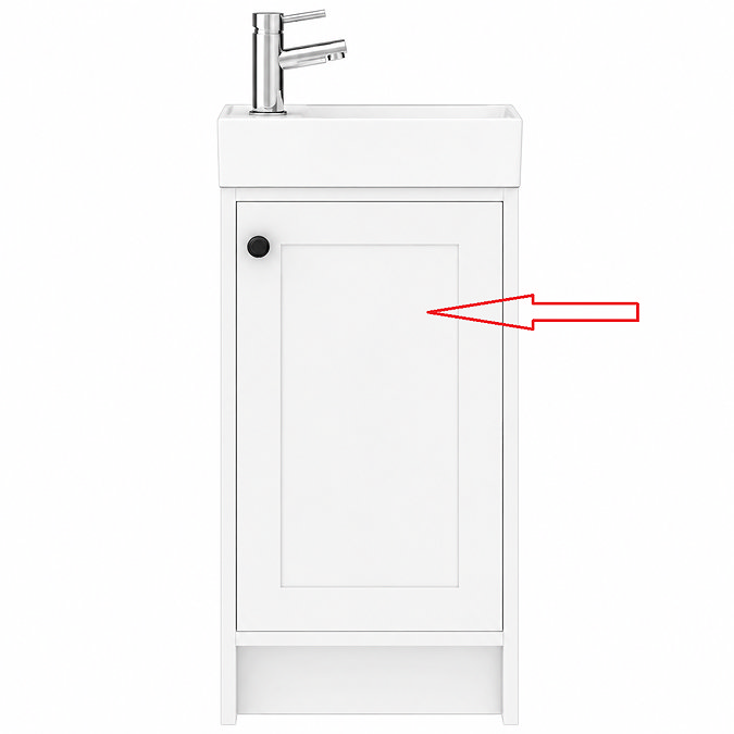 Door to suit Bromley 400mm White Cloakroom Vanity Unit