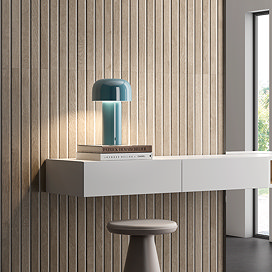 Dormido Large Format Oak & White Slatted Wood Effect Wall Tiles - 600 x 1200mm