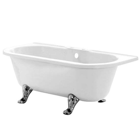 Double Ended 1680 Luxury Freestanding Roll Top Corner Bath Large Image