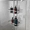Double Rectangular Hanging Wire Shower Caddy - Chrome Profile Large Image