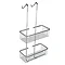 Double Rectangular Hanging Wire Shower Caddy - Chrome Large Image