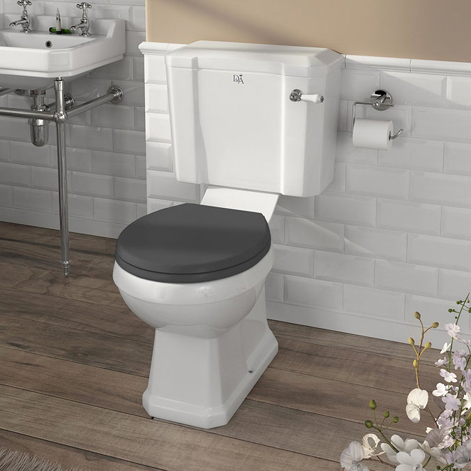 Downton Abbey Carlton Close Coupled Toilet + Soft Close Seat  Feature Large Image