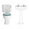 Downton Abbey Carlton Close Coupled Traditional Bathroom Suite - Duck Egg Blue Large Image