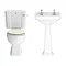 Downton Abbey Carlton Close Coupled Traditional Bathroom Suite - Ivory Large Image