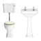 Downton Abbey Carlton Low Level Traditional Bathroom Suite - Ivory Large Image