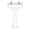 Downton Abbey Carlton Traditional Basin & Pedestal - 560mm Wide Large Image