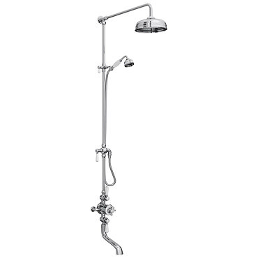 Downton Abbey Chrome Shower With Spout | Now At Victorian Plumbing