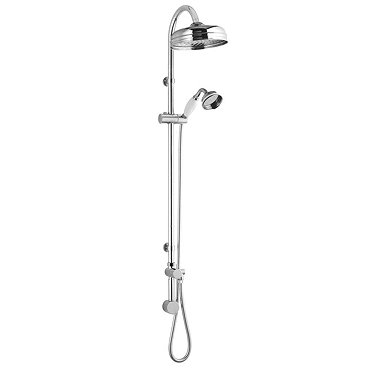 Downton Abbey Chrome Traditional Riser Kit with Concealed Outlet Elbow Profile Large Image
