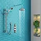 Downton Abbey Chrome Traditional Triple Concealed Shower Valve  Feature Large Image