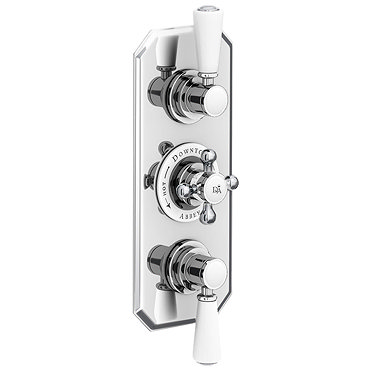Downton Abbey Chrome Traditional Triple Concealed Shower Valve  Profile Large Image