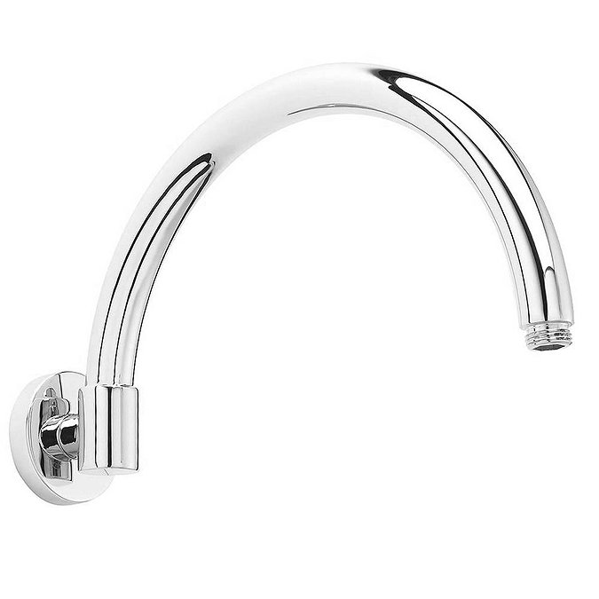 Downton Abbey Chrome Wall Mounted Curved Shower Arm Large Image