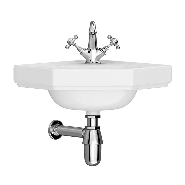 Downton Abbey Corner Cloakroom Basin At Victorian Plumbing.co.uk