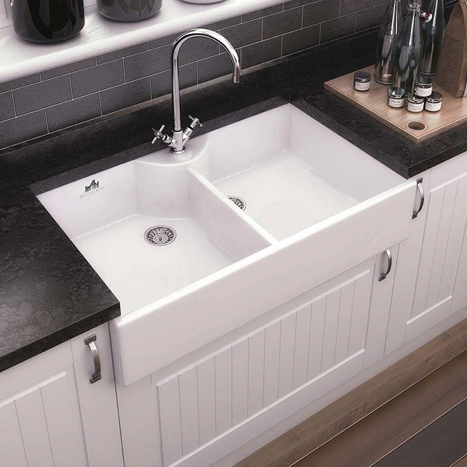 Downton Abbey Double Butler Kitchen Sink - W895xD500mm - DAFC910  Feature Large Image