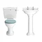Downton Abbey Ryther Close Coupled Traditional Bathroom Suite - Duck Egg Blue Large Image