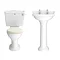 Downton Abbey Ryther Close Coupled Traditional Bathroom Suite - Ivory Large Image