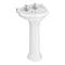 Downton Abbey Ryther Traditional Basin & Pedestal - 500mm Wide  Feature Large Image