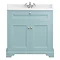 Downton Abbey Traditional 800mm Duck Egg Blue Sink Vanity Unit + High Level Toilet  Profile Large Im
