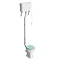 Downton Abbey Traditional 800mm Duck Egg Blue Sink Vanity Unit + High Level Toilet  Standard Large I