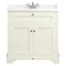 Downton Abbey Traditional 800mm Ivory Sink Vanity Unit + High Level Toilet  Profile Large Image