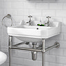 Downton Abbey Traditional Basin Taps - Chrome Standard Large Image