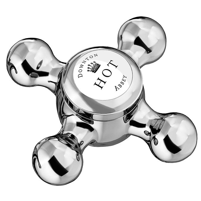 Downton Abbey Traditional Basin Taps - Chrome Profile Large Image