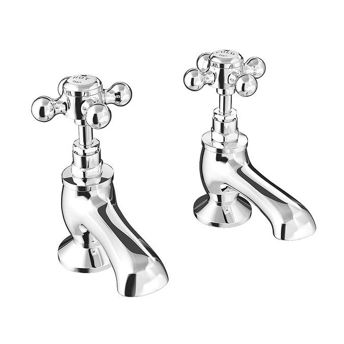 Downton Abbey Traditional Basin Taps - Chrome Large Image