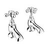Downton Abbey Traditional Basin Taps - Chrome Large Image