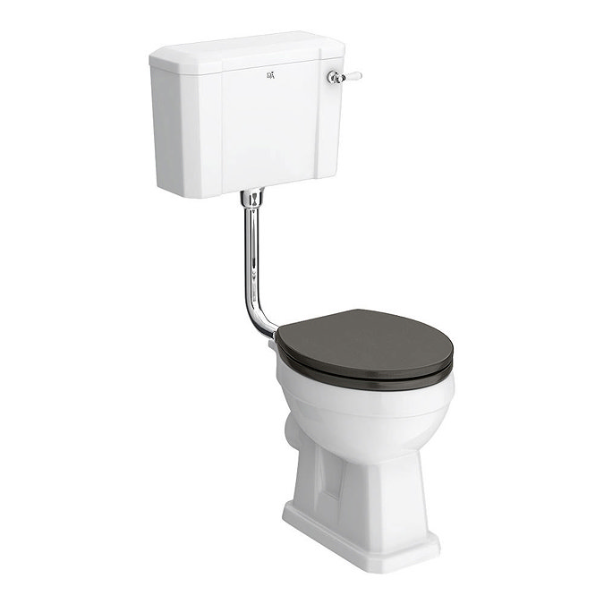 Downton Abbey Traditional Charcoal Sink Vanity Unit + Low Level Toilet Profile Large Image