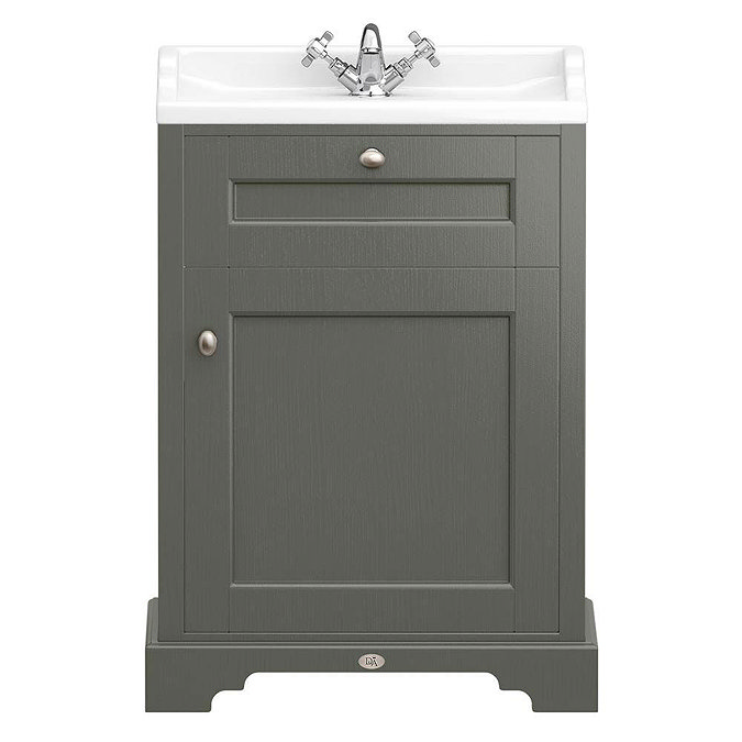 Downton Abbey Traditional Charcoal Sink Vanity Unit + Low Level Toilet Feature Large Image