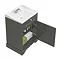 Downton Abbey Traditional Charcoal Sink Vanity Unit + Low Level Toilet Standard Large Image