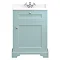Downton Abbey Traditional Duck Egg Blue Sink Vanity Unit + Low Level Toilet  Feature Large Image