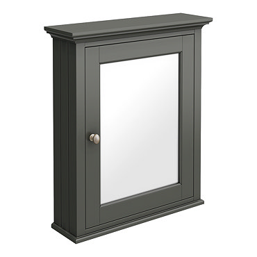 Downton Abbey Traditional Mirror Cabinet (650mm Wide - Charcoal)  Feature Large Image