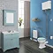 Old London Traditional Mirror Cabinet (650mm Wide - Duck Egg Blue) Profile Large Image