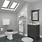 Old London Traditional Vanity Unit (600mm Wide - Charcoal)  In Bathroom Large Image
