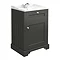 Old London Traditional Vanity Unit (600mm Wide - Charcoal) Large Image