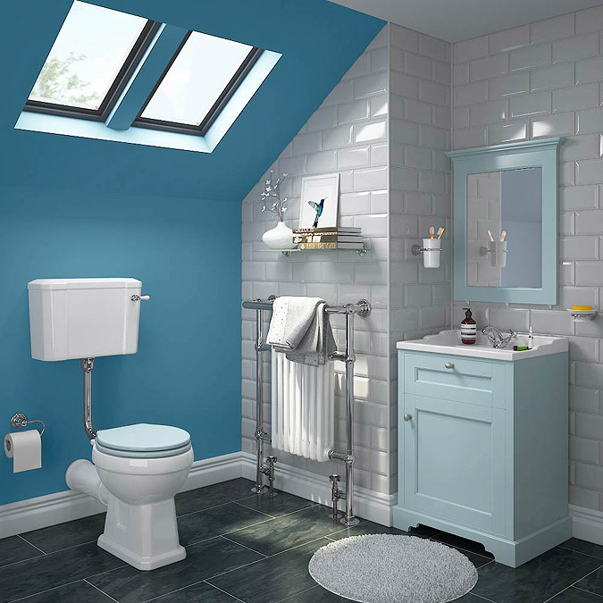 Old London Traditional Vanity Unit (600mm Wide - Duck Egg Blue)  Feature Large Image