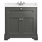 Old London Traditional Vanity Unit (800mm Wide - Charcoal)  In Bathroom Large Image