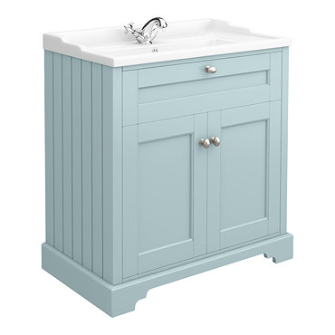Downton Abbey Traditional Vanity Unit (800mm Wide - Duck Egg Blue)  Profile Large Image