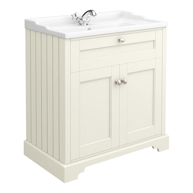 Old London Traditional Vanity Unit (800mm Wide - Ivory) Large Image