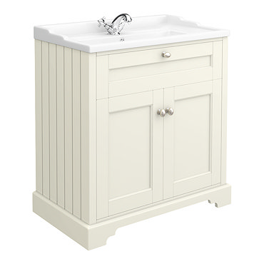 Downton Abbey Traditional Vanity Unit (800mm Wide - Ivory)  Profile Large Image