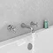 Downton Abbey Traditional Wall Mounted Bath Filler Tap - Chrome Feature Large Image
