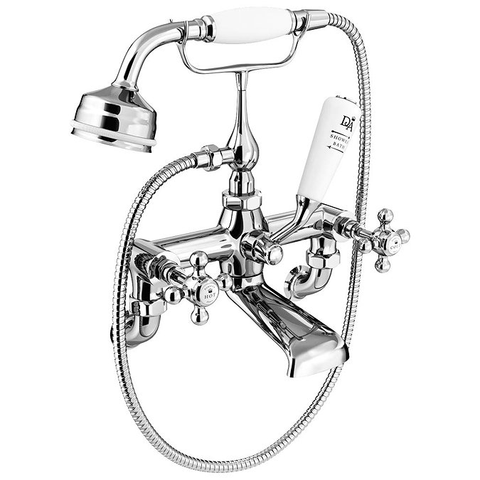 Downton Abbey Traditional Bath Shower Mixer Tap - Chrome Standard Large Image