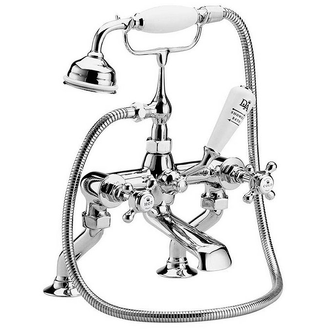 Downton Abbey Traditional Bath Shower Mixer Tap - Chrome Large Image