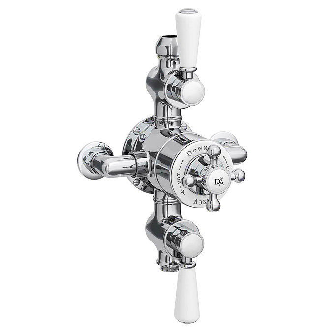 Downton Abbey Triple Exposed Thermostatic Shower Valve Large Image