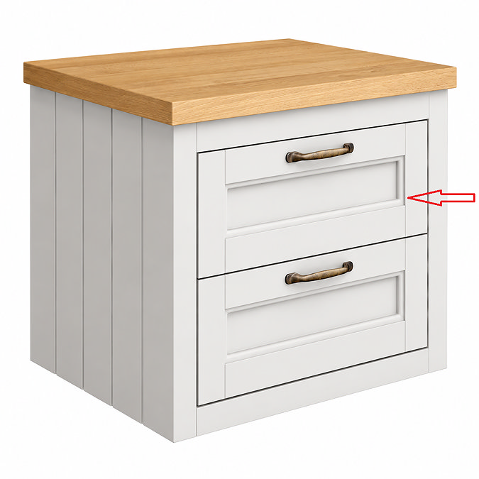 Drawer Fascia for Chatsworth 525mm Grey Wall Hung Countertop Vanity Unit