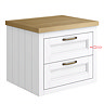 Drawer Fascia for Chatsworth White 525mm Wall Hung Double Drawer Unit