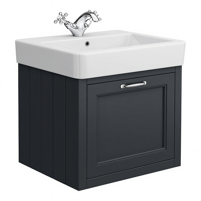 Top Drawer Front for Chatsworth 525mm Black Wall Hung Drawer Unit