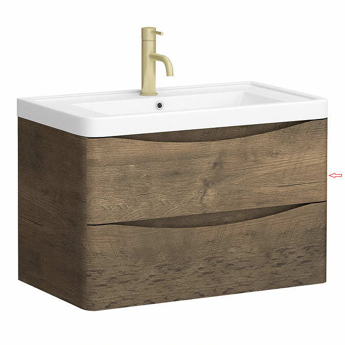 Drawer Front for Monza 750mm Wall Hung Drawer Vanity Unit Chestnut